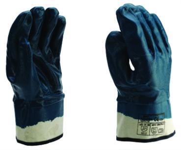 Preview: ROCK 9041 GUMIRTER STULPENHANDSCHU BLAU MIT BAUMWOLL JERSEY