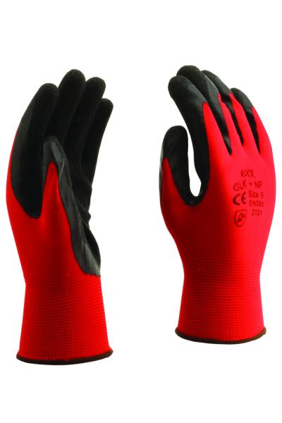 ROCK 3019 POLYESTER HANDSCH MIT LATEX BESCHICHTUNG AUFGERAUT 